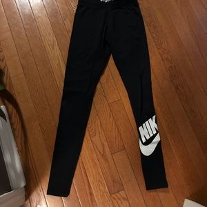 Nike leggings just do it roll down waist band